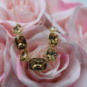 Gem necklace 18k Gold Plated